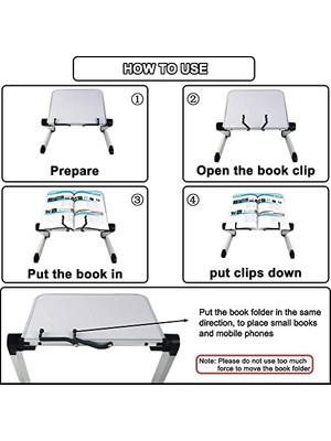 Assess Store Metal Ayarlanabilir Kitap Okuma Standı Rahle Çok Amaçlı Laptop Tablet Standı,