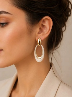 Sedef Gold Küpe