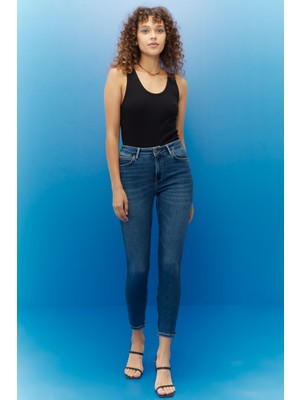 Lee Forever Skinny Fit Dar Kesim Yüksek Bel Jean Kot Pantolon
