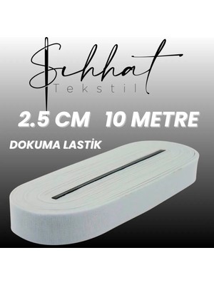 Sıhhat Dardokuma 2,5 cm 10 Metre Beyaz Dokuma Lastik