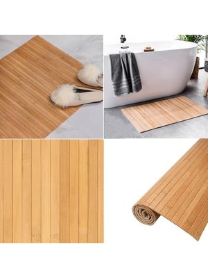 Assess Store Doğal Bambu Banyo Paspası, Duş ve Küvet Için Kaymaz Mat, Çok Amaçlı Kullanım