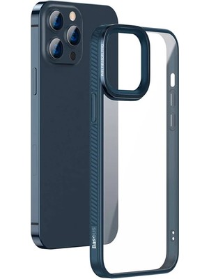 TKÇ Baseus Crystal iPhone 13 Pro Max Kılıf Jel Çerçeve Zırhlı Silikon KILIF-(5775)
