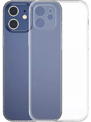 TKÇ Baseus Simple Case iPhone 12 6.1 Ince Şeffaf Silikon Kılıf Kamera KORUMALI-(5775)