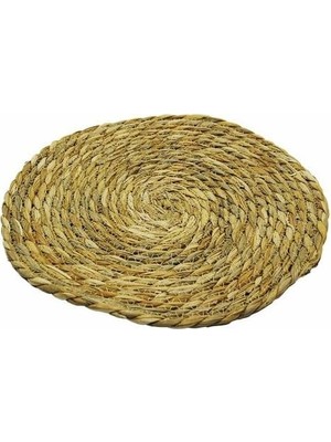 Assess Store Chermik Yuvarlak Supla Amerikan Servis Altı 33 Cm, 33 Cm, CHRMK7721, Hasır