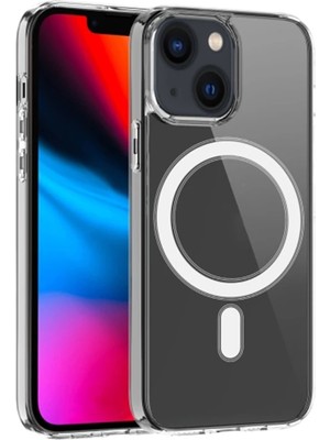 TKÇ Ally iPhone 14 Plus 6.7inç Magsafe Uyumlu Manyetik Sert Silikon KILIF-(5775)
