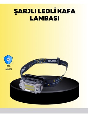 TKÇ Kafa Lambası LED Fener Pratik Taşınabilir Ayarlanabilir USB Şarjlı