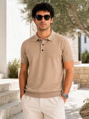 Gezinfini Hediyelik Erkek Trend Polo Yaka Triko Tişört
