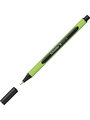 Schneider Fineliner 0,4mm Sapphire Siyah Keçeli Kalem 1 Adet Üçgen Lastikli Namlu ile