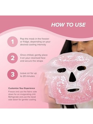 Assess Store Skın Gym Cryo Chill Ice Boncuklu Yüz Maskesi Cilt Bakımı, Gelişmiş Soğuk Terapili Cilt Bakımı, Koyu Halkalar ve Şişlikler Için Soğuk Yüz Göz Maskeleri, Kadınlar Için Yüz Bakımı Spa Hediyeleri