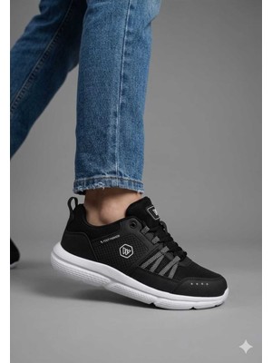 Mcdark Siyah Beyaz Spor Ayakkabı Unisex Sararmaz ve Ultra Hafif Taban Teknolojisi Kadın Erkek Çocuk