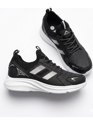 Mcdark Çoçuk Lastik Bağcıklı Hafif Taban Sneaker Ayakkabı-Siyah