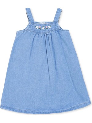 Hellobaby Kız Bebek Elbise Çiçek Baskılı Modelli Yaka Ip Askılı