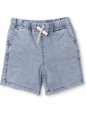 Hellobaby Erkek Bebek Denim Şort Bağcıklı Reçme