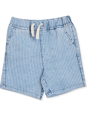 Hellobaby Erkek Bebek Denim Şort Bağcıklı Reçme