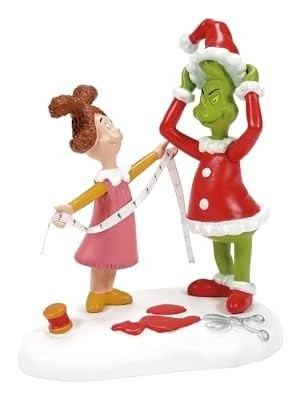 Assess Store Department 56 Dr. Seuss The Grinch Village Aksesuarları Santy Suit Heykelcik Için Takılıyor, 8 Cm, Çok Renkli