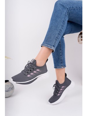 Mcdark Kadın Füme Triko Sneaker Ayakkabı