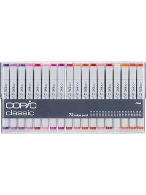 Copic Classic Çift Uçlu 72'li Çizim Kalemi Seti A 72 Parça Renkli Sanatsal Kalem