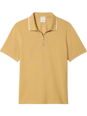 Calvin Klein Kahve Erkek Polo T-Shirt LV04LF214GRM6_SS Tıpped Zıp Pıque P