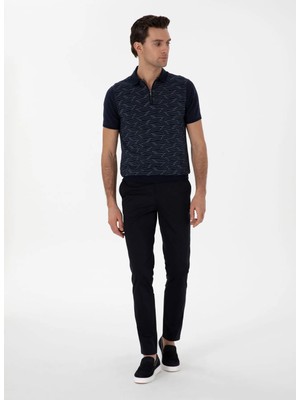 Cacharel Lacivert Erkek Slim Fit Chino Pantolon Baclıy
