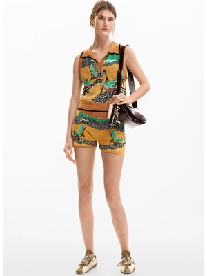 Desigual Kahverengi Kadın Standart Fit Deniz Temalı Kazak 26SWTF04