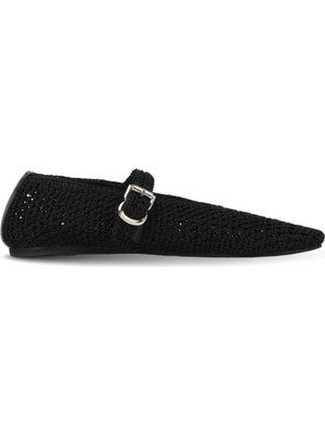 Bueno Shoes Siyah Örgü Kadın Düz Sandalet 39WA2990 39WA2990