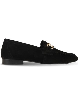 Bueno Shoes Siyah Süet Kadın Babet 39WA4214 39WA4214