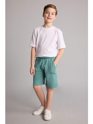 DeFacto Oversize Beli Lastikli Şort Erkek Çocuk H7914A826HS