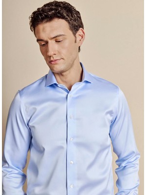 Brooks Brothers Mavi Erkek Italyan Slim Fit Gömlek BBSS26MSH030