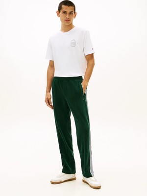 Tommy Hilfiger Beyaz Erkek Logo Baskılı T-Shirt MW0MW42364YBR_BRAND Love Roundel Te