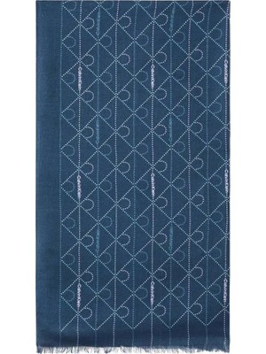 Calvin Klein Lacivert Kadın Şal Emblem Aop Dot﻿ted Stole