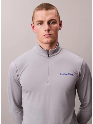 Calvin Klein Jeans Gri Erkek Sweatshirt LVGMF5W303IB9 1/4 Zıp Ls