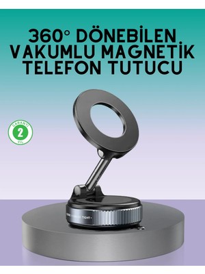 Uravas Store 360 Derece Ayarlanabilir Manyetik Araç Telefon Standı