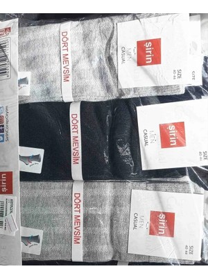 ŞİRİN Şirin Men Casual 4 Mevsim Erkek Çorap – 12 Adet