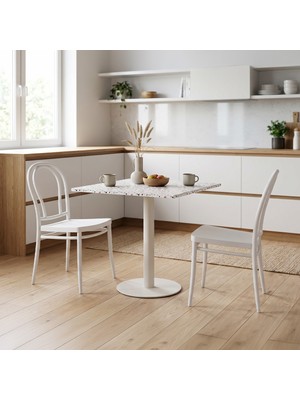 Enza Home Napoli Mutfak /  Balkon Sandalyesi - Beyaz