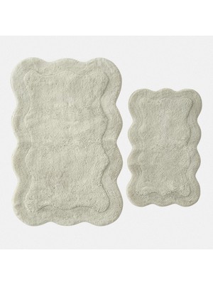 Ecocotton Sara 2'li Banyo Paspas Seti %100 Pamuk Mint 40X60-60X90