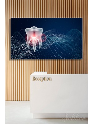 Şehber Kanvas Tablo Yatay Tekli  Ağız Diş Sağlığı Dişçi Poliklinik Hastane Endodonti Konsepti 752