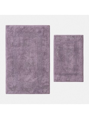 Ecocotton Tamara 2'li Banyo Paspas Seti %100 Pamuk Mor 40X60-60X90