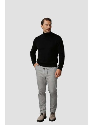 İGS Açık Gri Jogger Stil Erkek Pantolon – Lastikli Ipli