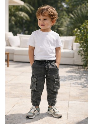 Baby Lory Kids Store Erkek Çocuk Paça Lastikli Kargo Cep Pantolon