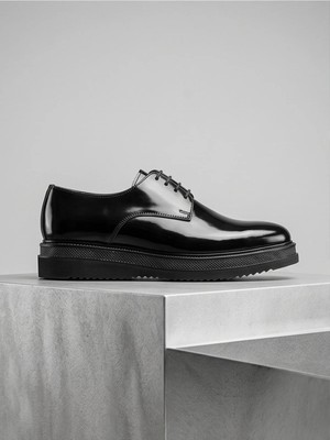 Büyük Beden Siyah Hakiki Deri Özel Seri Açma Kolay Giyim Günlük Erkek Sneaker