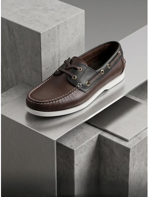 %100 Hakiki Deri Glossy Leather Men's Shoes - Urban Street Style Kalın Taban