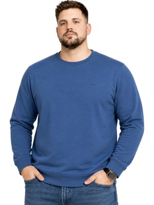 Battal Moda Battalmoda Erkek Büyük Beden Marin Iki Iplik Bisiklet Yaka Sweatshirt 3xl-4xl-5xl-6xl-7xl-8xl