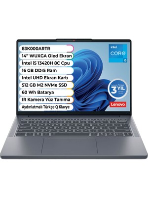 Lenovo Ideapad Slim 3 14IRH10 Intel Core I5 13420H 16 GB 512 GB SSD Freedos 14 Inç OLED 83K000ARTR