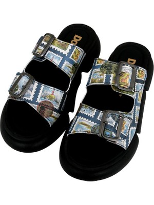 Dogo Kadın Vegan Çok Renkli Terlik - Scottish Highlands Tasarım