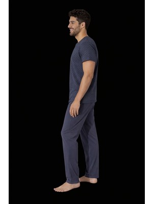 %100 Koton Pijama Takımı Uzun