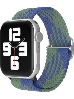 Naturion Newface Apple Watch 42MM Star Kordon - Yeşil-Lacivert