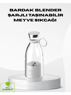 sbodurhome USB Şarjlı Kablosuz Blender – Taşınabilir, Kompakt ve Çevre Dostu Meyve Sıkıcı