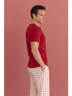 %100 Koton Pijama Takımı Uzun