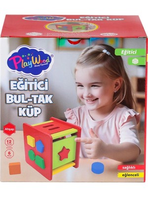sbodurhome ONY-411 Ahşap Eğitici Bultak Küp -Onyıl Oyuncak