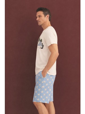 %100 Koton Pijama Takımı Şort
